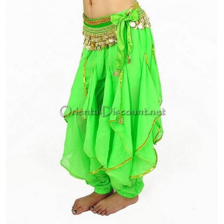 Sarouel de danse orientale vert pomme