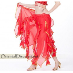 Jupe de danse orientale rouge