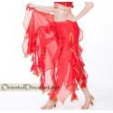 Jupe de danse orientale rouge