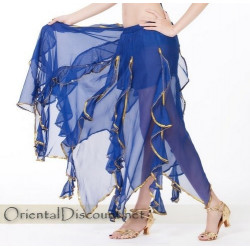 Jupe de danse orientale bleu roy