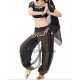 Costume de danse orientale top pantalon noir