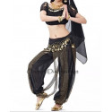 Costume de danse orientale top sarouel noir