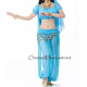 Costume de danse orientale top sarouel turquoise