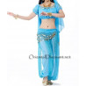 Costume de danse orientale top sarouel turquoise