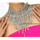 Collier élastique argenté