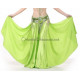 Jupe satin ouverte vert anis