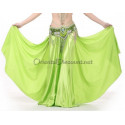 Jupe satin ouverte vert anis