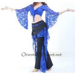 Tenue de cours de danse orientale bleu roy