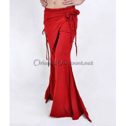 Pantalon de cours de danse orientale rouge