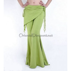 Pantalon de cours de danse orientale vert anis