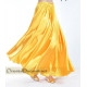 Jupe satin de danse orientale jaune