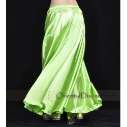 Jupe satin de danse orientale vert anis