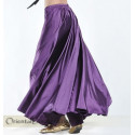 Jupe satin de danse orientale violet 