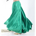 Jupe satin de danse orientale vert intense