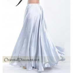 Jupe satin de danse orientale Gris perle