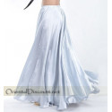 Jupe satin de danse orientale Gris perle