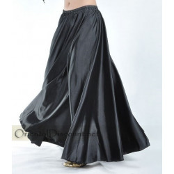 Jupe satin de danse orientale noir