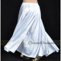 Jupe satin de danse orientale Blanc