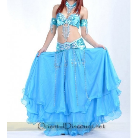 Tenue de danse orientale turquoise
