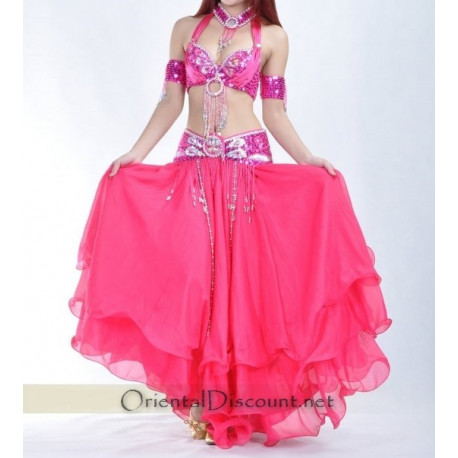 Tenue de danse orientale 3 pièces fuschia