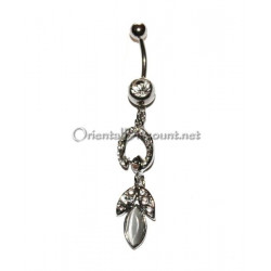 Piercing nombril argenté