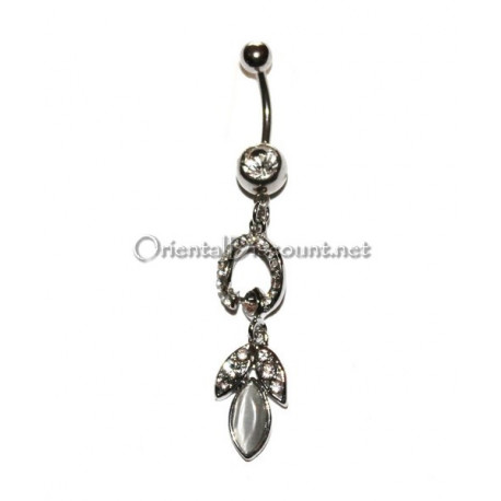 Piercing nombril argenté