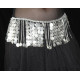 Ceinture de danse orientale métal argenté