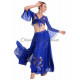 Costume de danse orientale bleu roy top jupe