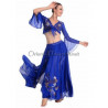 Costume de danse orientale bleu roy top jupe
