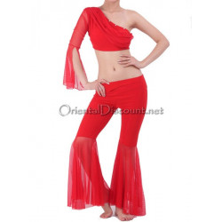 Tenue pour cours de danse orientale rouge