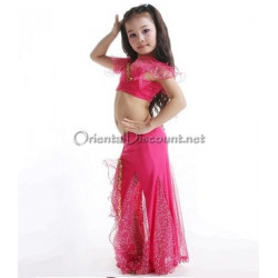 Costume de danse orientale enfant fuschia