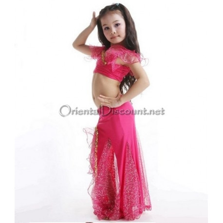 Costume de danse orientale enfant fuschia