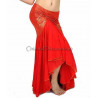 Jupe sirène de danse orientale paillette rouge doré