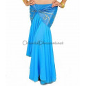 Jupe sirène de danse orientale paillette turquoise doré