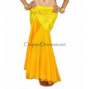 Jupe sirène de danse orientale paillette jaune doré