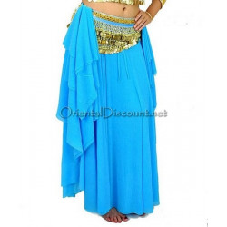 Jupe de danse orientale voilée turquoise