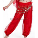 Sarouel de danse orientale rouge