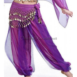 Sarouel de danse orientale violet