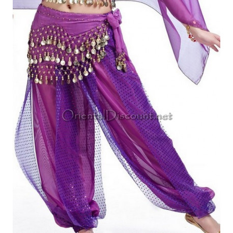 Sarouel de danse orientale violet