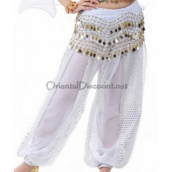 Sarouel de danse orientale blanc