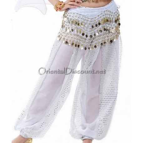 Sarouel de danse orientale blanc