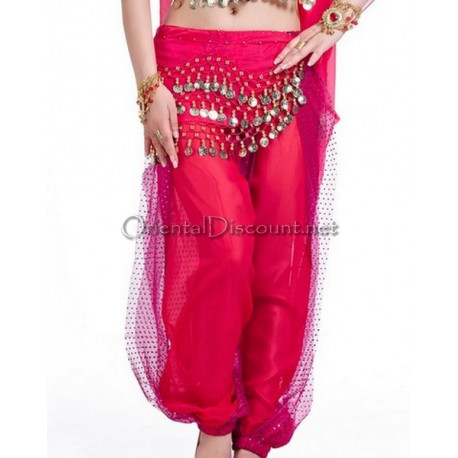 Sarouel de danse orientale fuschia