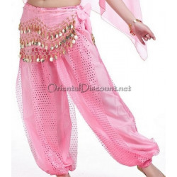 Sarouel de danse orientale rose