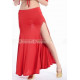 Jupe de danse orientale droite fendue rouge doré 