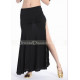 Jupe de danse orientale droite fendue noir doré 