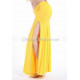 Jupe de danse orientale droite fendue jaune doré 