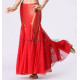 Jupe sirène de danse orientale voilée rouge doré