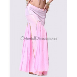Jupe sirène de danse orientale voilée rose doré