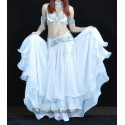 Tenue de danse orientale 3 pièces blanc