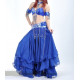 Tenue de danse orientale 3 pièces bleu roy